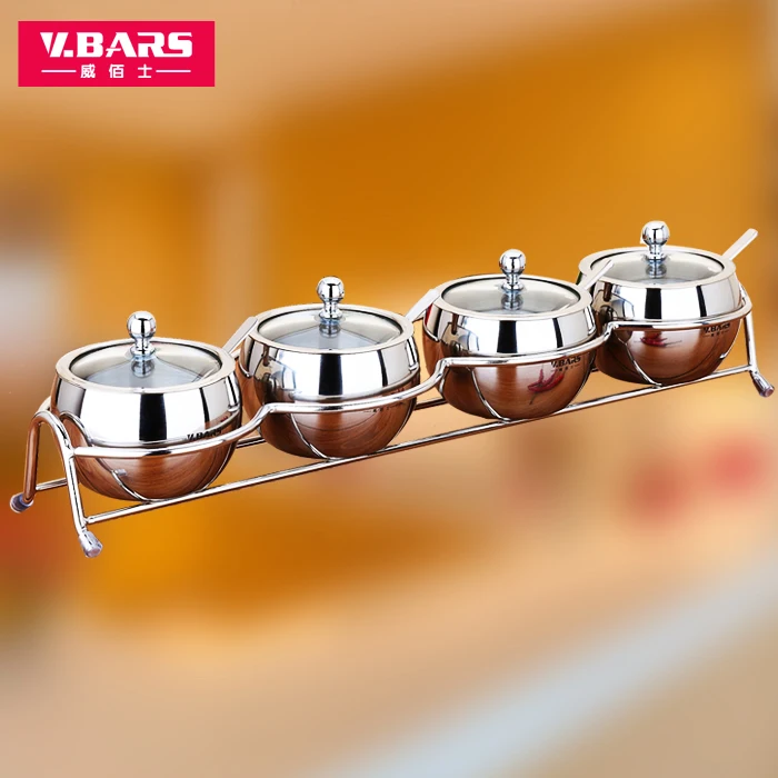 Набор бутылок для приправ из нержавеющей стали 304 Европейский ящик стеклянные