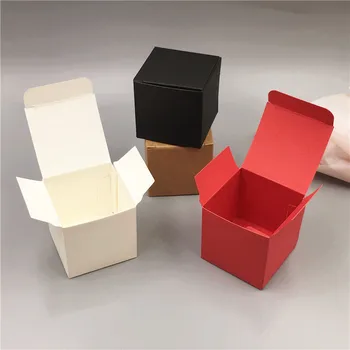 

30Pcs/Lot Multi Style Kraft Paper New Cube Heart Boxes For Soap Egg Tart Hold Packaging Supplies Favor Storage Container Boxes