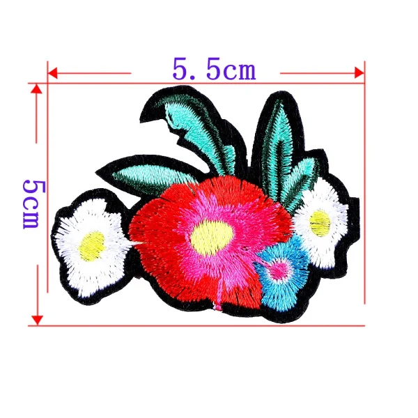 1 шт. верхние патчи железные Пришивные красные розы цветок вышивка патч-мотив аппликация Дети Женщины DIY Наклейка на одежду свадьба - Цвет: 1 piece