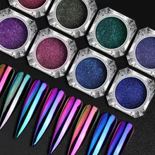 0,3 г Хамелеон для ногтей художественные блестки волшебное зеркало порошок хромированный пигмент для маникюра Типсы для ногтей украшения УФ Гель-лак лазер пыль