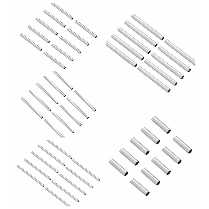

50PCs 10-30mm Stainless Steel Bending Hollow Tube Connectors Spacer beads For DIY Jewelry Necklace Accessories Handmade Findings