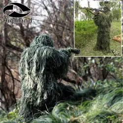 Охота Лесной Камуфляж маскировочный костюм лохматого типа для снайперов новые высококачественные тактические камуфляж Костюмы