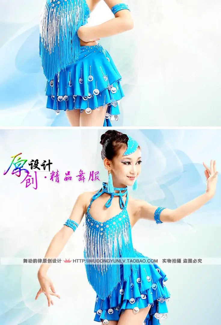 Детские танцевальные костюмы озеро синий/фиолетовый/красный/Sapphire плюс Размеры Костюмы для латиноамериканских танцев Платья для женщин