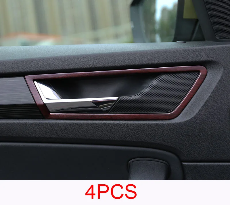 

4pcs for SKODA KODIAQ 2017-2018 Inner door Handle Decorative frame dark Mahogany pattern
