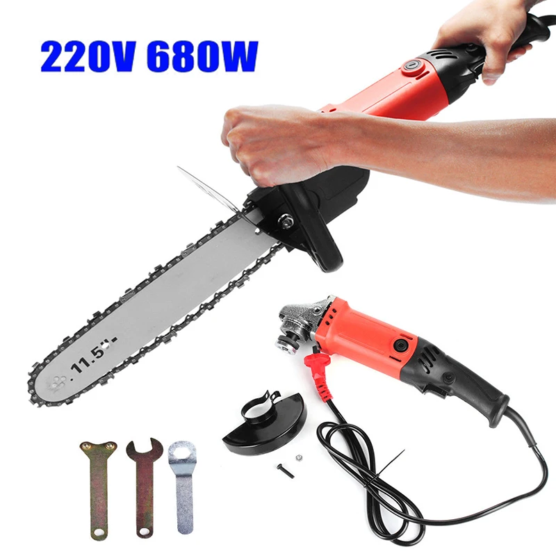 

12000rpm 220V 680W Electric Angle Grinder Chainsaw Bracket Change Angle Grinder EU plug