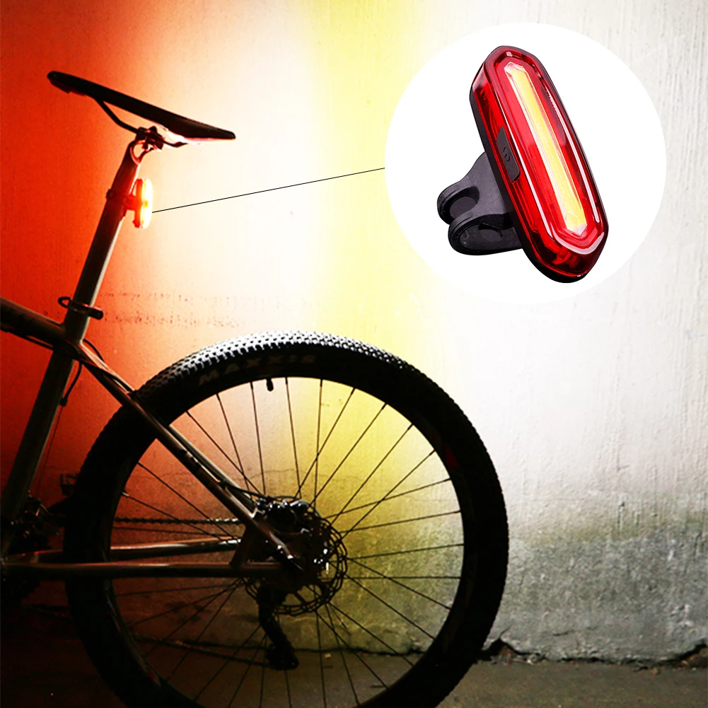 Mini COB Bicycle Rear Light USB Charging Highlight Lamp MTB Bike