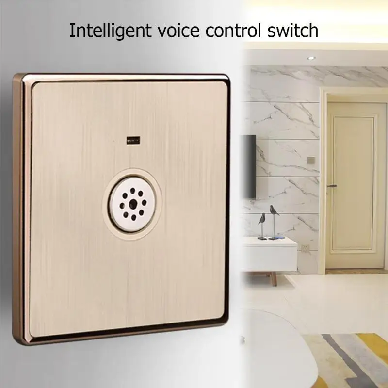 

Energy Saving Voice Light Control Panel Switch Corridor Wall Outlet Socket Intelligence Voices Control Switch Home Improvement