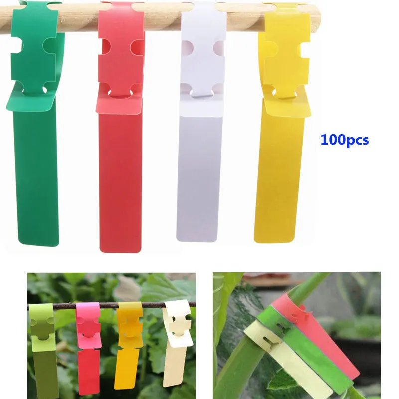 100pcs Waterproof Plastic Plant Hanging Tags Nursery Gardening Labels