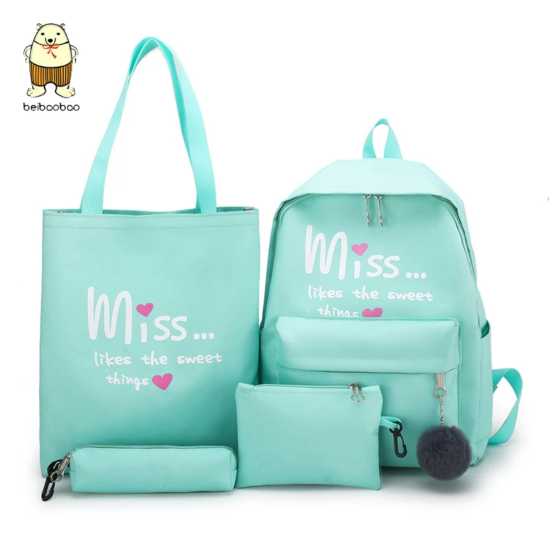 

Beibaobao 2019 Women School Backpacks canvas Schoolbag For Teenagers Girls Student Book Bag Boys Satchel Bolsas Mochilas CE3593