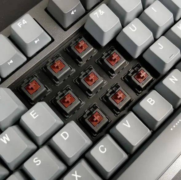 Механическая клавиатура DURGOD Cherry MX Switch N-key rolllover 87 клавиш(PBT) интерфейс type C для геймера/машиниста/офиса(qwerty-раскладка - Цвет: Brown Switches