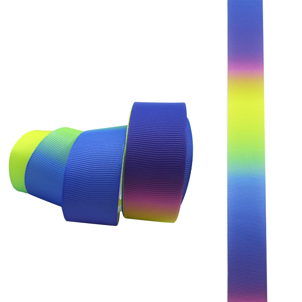 Давид аксессуары 1''25mm Радуга Градиент полиэстер корсажная лента 5 ярдов, DIY ручной работы материал, свадебный подарок упаковка, 5Y56384 - Цвет: no9