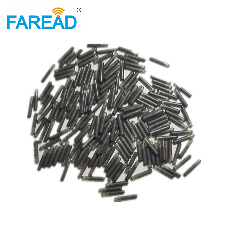 X30pcs 1,4*10 мм EM4305 LF стекла tag microchip 134,2 кГц FDX-B, microtransponder для идентификации скота