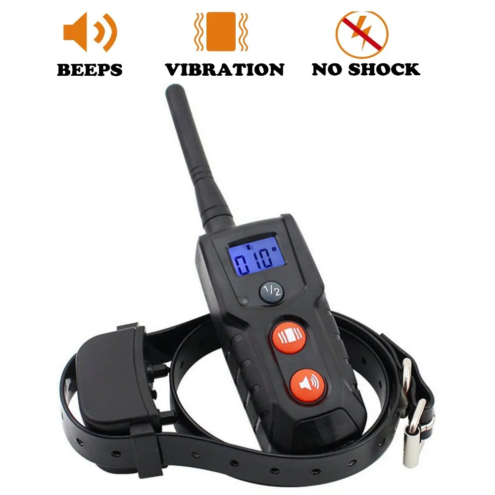 Petrainer No Shock Pet Dog Training Collar Sound Vibration LCD Collars