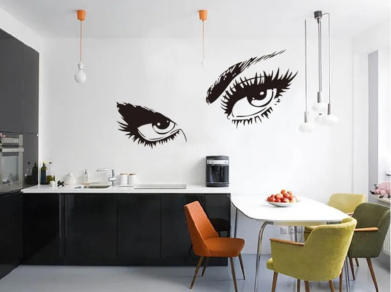 Zooyoo Wall Sticker 8024 Audrey Hepburn S Eyes Vinyl Wall