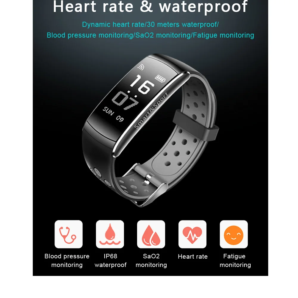 TimeOwner Smartband Z11 IP68 Водонепроницаемый умный Браслет для плавания кровяное давление монитор сердечного ритма фитнес-трекер наручные часы