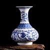 Jingdezhen Antique Underglazed Blue And White Ceramic Vase Home Decoration Crystal Glaze Ceramic Vase  Flower Decoration 2