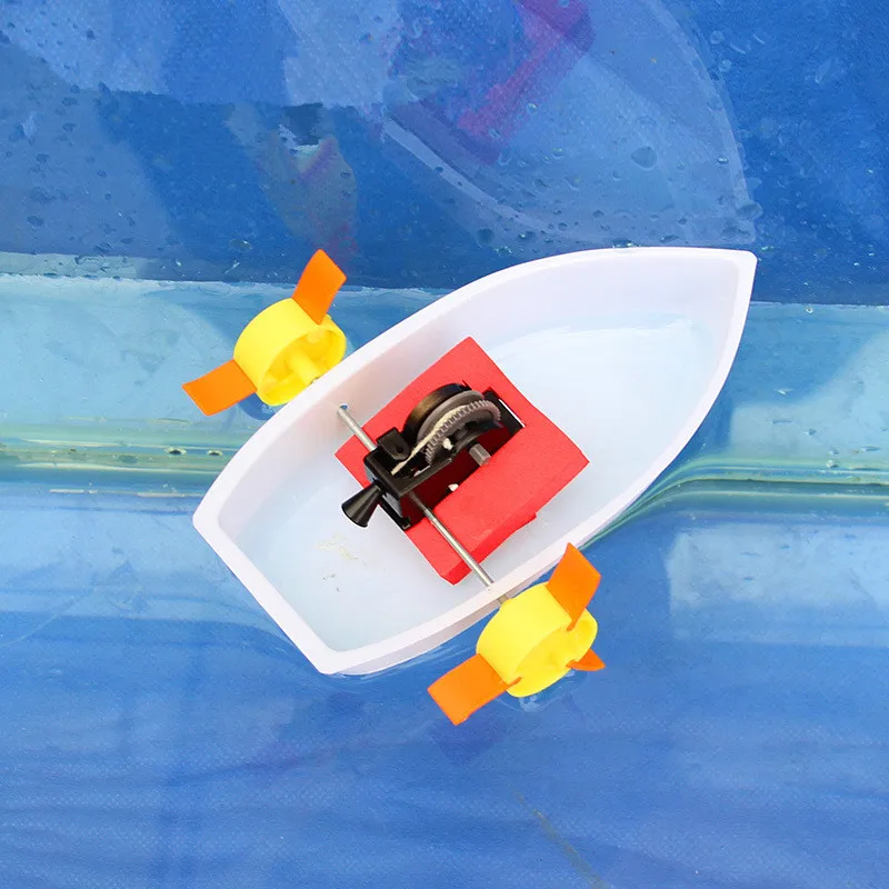 Science experiments Toys handmade Paddle wheel ferry wheel boat ship DIY material Discovery Toys best gifts for kids children
