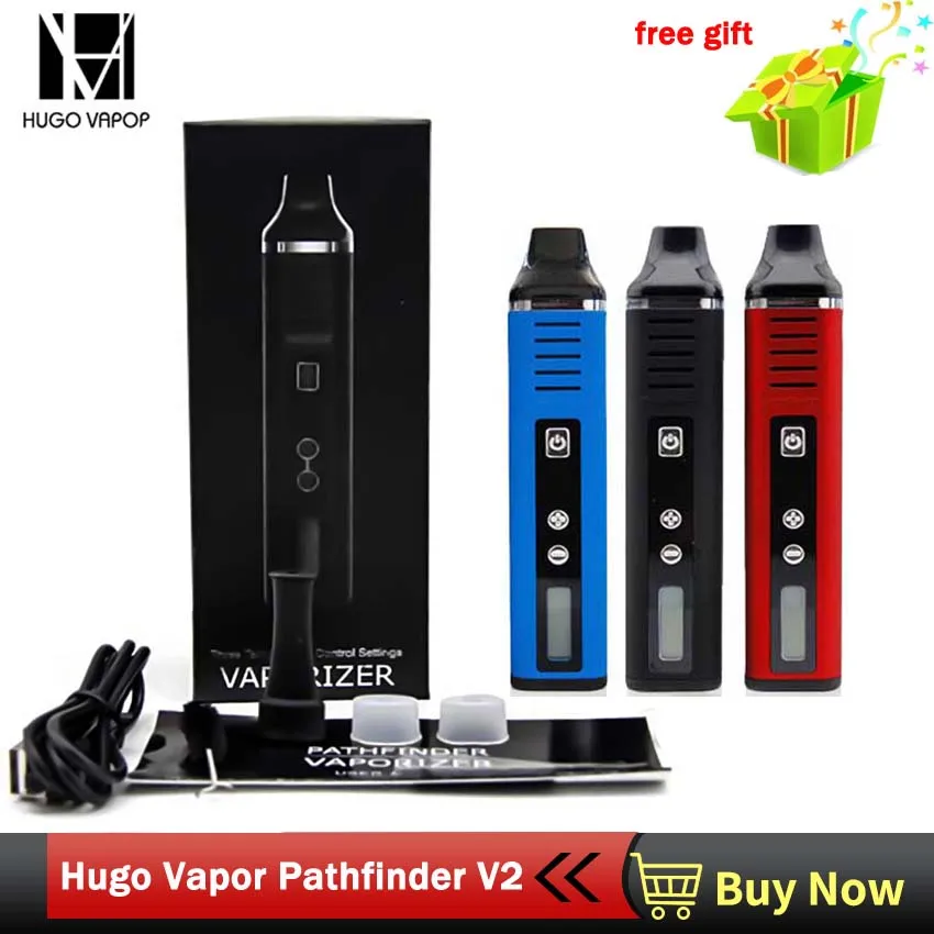 Оригинальный Hugo Vapor 2200 мАч Pathfinder V2 сухой травы воск комплект Vape ручка мод электронная сигарета испаритель встроенный аккумулятор Vape ручка