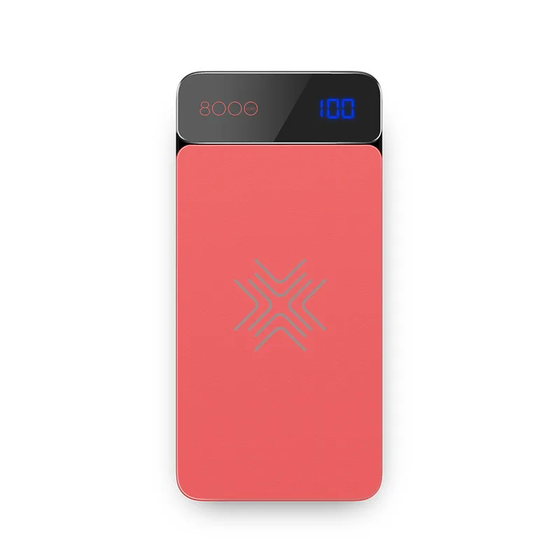 ROCK 2 в 1 power Bank портативное зарядное устройство для беспроводной зарядки 18 Вт USB power bank для iPhone X для Xiaomi внешний повербанк type c - Цвет: Red