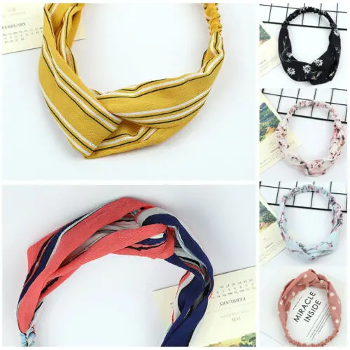 Fashion New Women Bow Knot Cross Hairband Twist Headwrap Girls Hair Band Hoop Lady Headwear