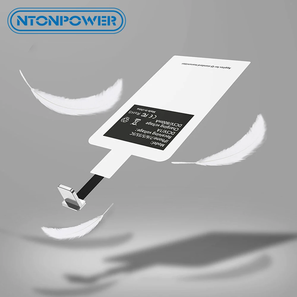 Приемник NTONPOWER QI для беспроводного зарядного устройства iPhone 5 6 7 Micro USB Type C