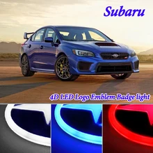4D Luce Fredda LED Dell’emblema del Distintivo Logo Luce per Subaru Forester Impreza Legacy Outback Tribeca WRX STI XV BRZ LED luce emblema
