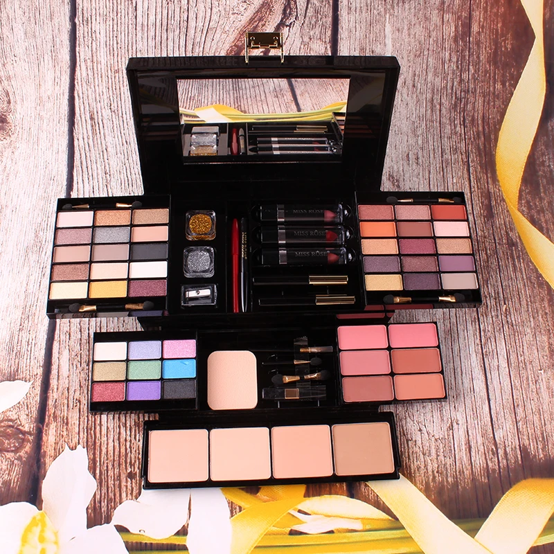 Glitter em pó Caixa de Maquiagem Kit de Maquiagem Kit de Cosméticos de Maquiagem Face Make Cor Fosca Sombra Destaque Corar Gloss Conjunto up Kit 39 21 Sombra de olho