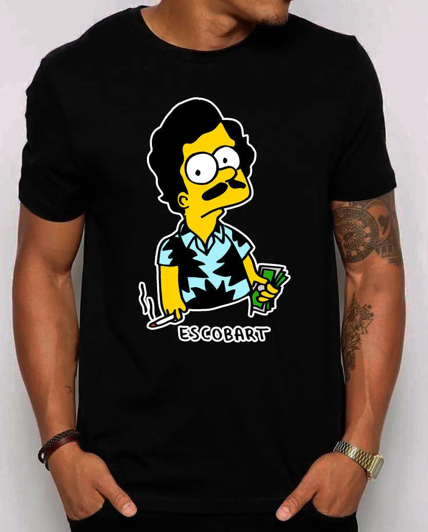 

New Simpson Inspired Joke Special Pablo Escobar Men's T-Shirt Size S-3XL New T-Shirt Men Fashion T Shirts Top Tee Plus Size