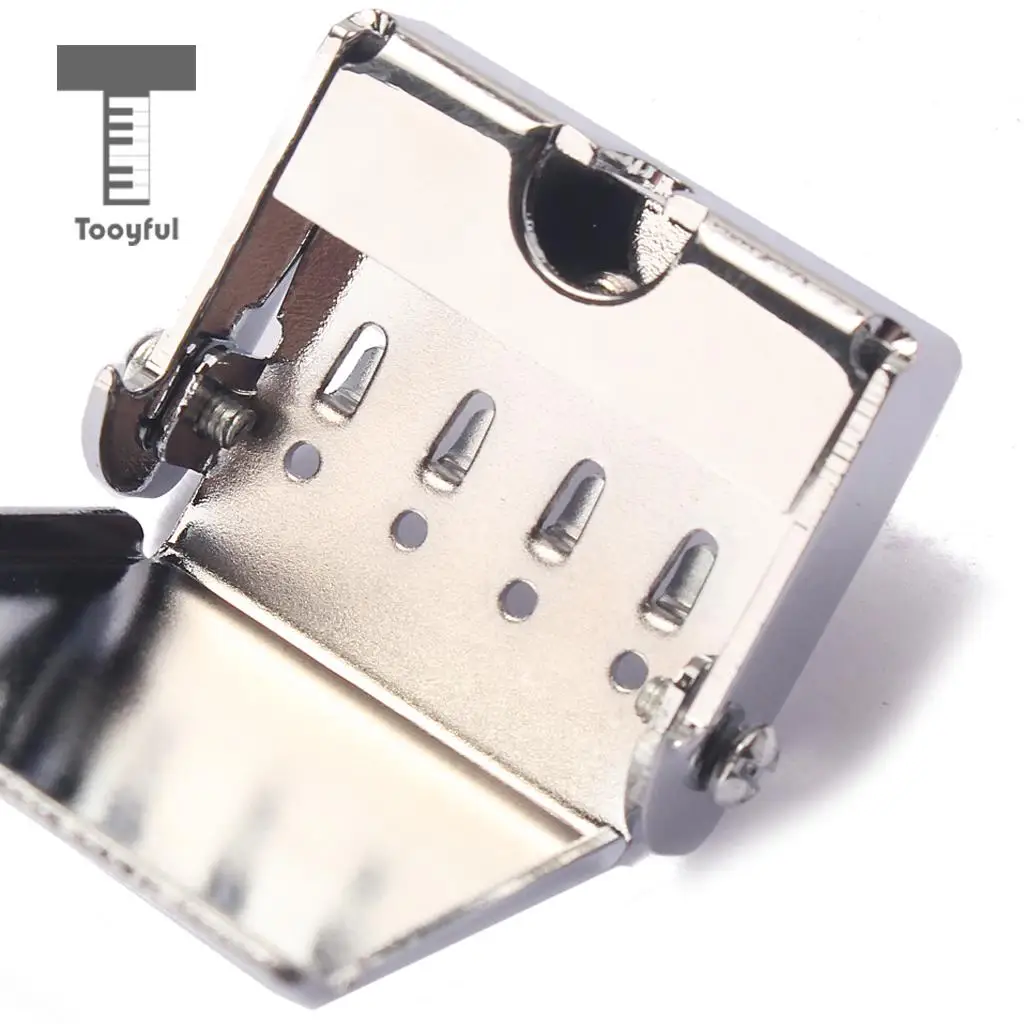 Guitar Chrome Tailpiece with Spring For 4 String Banjo Brridge Plate Accessory Parts