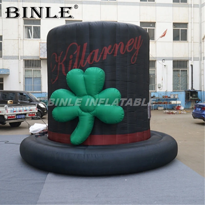 

Canival parade outdoor decoration giant black inflatable hat replica model inflatable magician hat for advertising