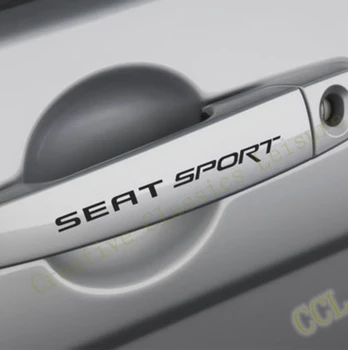 

Car Door Handle Decals Stickers SEAT Sport , STICKER ADHESIVO DECAL SEAT SPORT ,5pcs/lot handle set car stickers