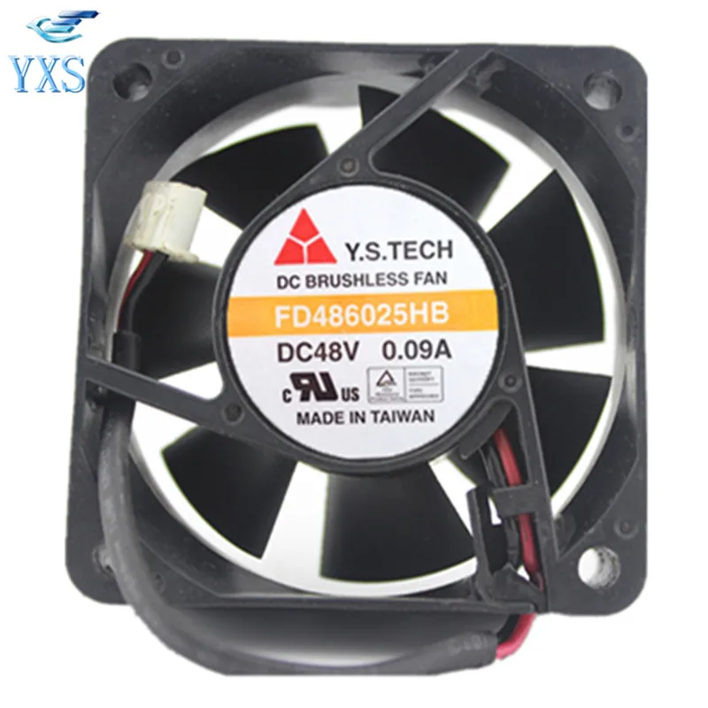 FD486025HB DC 48 В 0.09A 2 4 Вт 4300 об/мин 6025 6 см 60*60*25 мм провода двойной шариковый подшипник
