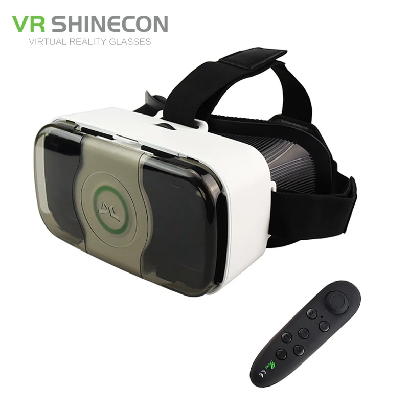 VR Shinecon 3,0 гарнитура 3D очки виртуальной реальности Googles передняя крышка шлем для 4,5-6 'мобильного телефона с VR контроллером