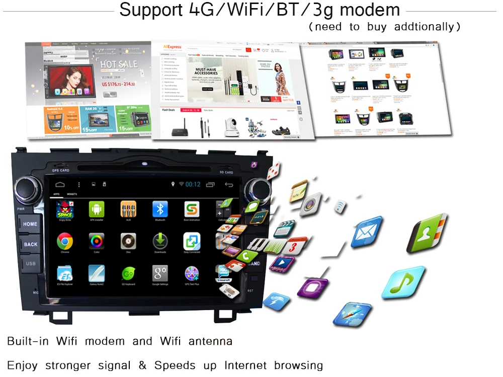 Cheap Android 6.0 1G/2G RAM 16G Flash Quad Core 1.2G*4 2Din Car DVD For CRV 2006-2011 Radio Video GPS DVR OBD2 WiFi TF Card with Map 4 Cheap Android 6.0 1G/2G RAM 16G Flash Quad Core 1.2G*4 2Din Car DVD For CRV 2006-2011 Radio Video GPS DVR OBD2 WiFi TF Card with Map 4