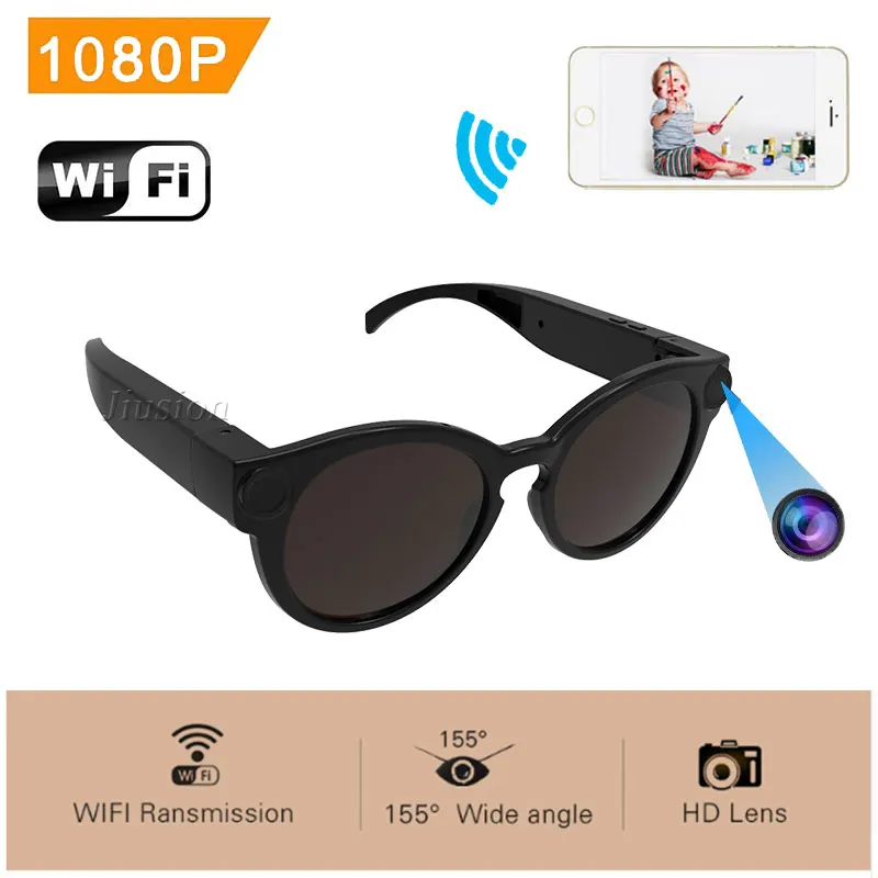 HD 1080P Wifi Mini Camera Wireless Sunglasses Camcorder Wireless Video