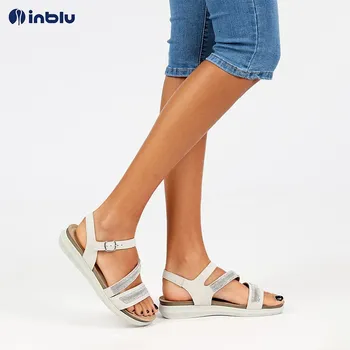 

Low sandals with rhinestone-ice White
