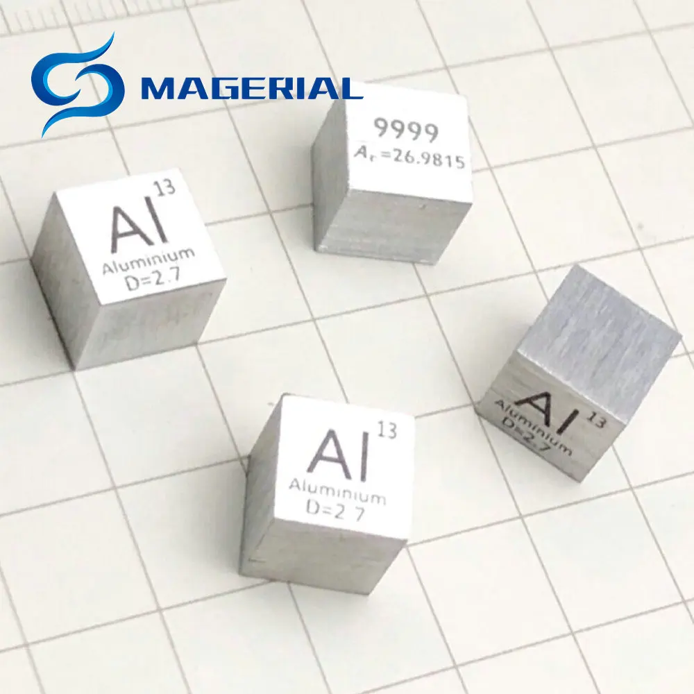 

Metal Aluminium 10mm Density Cube Al 99.99% Pure for Element Collection Hand Made DIY Hobbies Crafts Display 10x10x10 mm