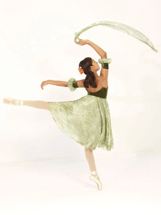Оливковое балерина с длинным балетное платье для изумрудно-балетки, взрослые дети зеленый бархат цветочное оформление балетные костюмы