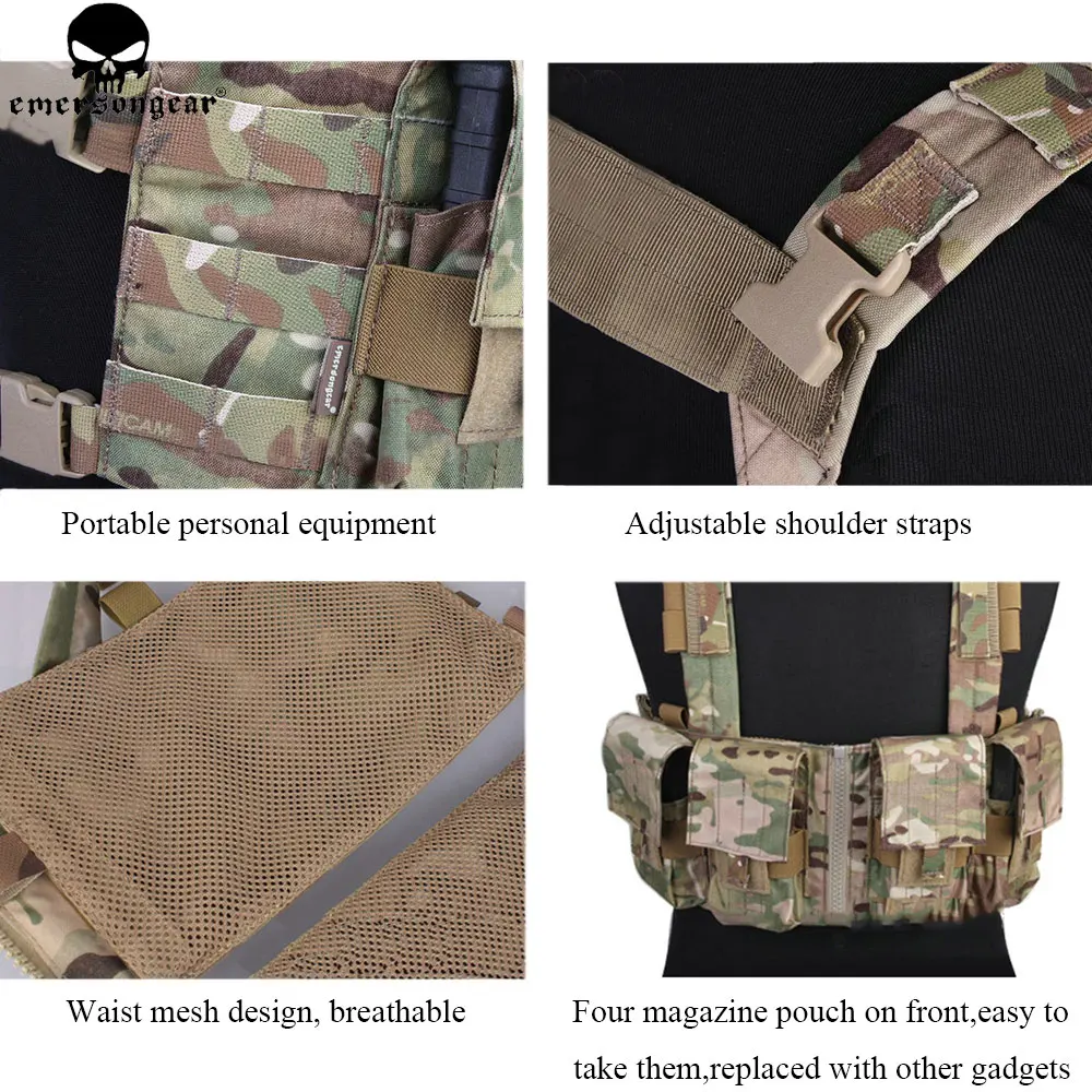 Тактический жилет EMERSONGEAR LBT1961K нагрудный с футляром для журнала 7 62 военный