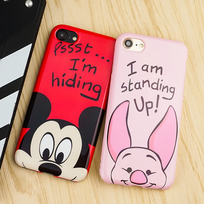 

Mickey Minnie Case For iPhone X 7 6 6s Plus XS Soft TPU Back Cover Fundas For iPhone 8 XS MAX XR Cute Winnie Pooh Daisy Case