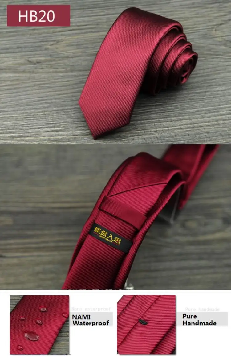Элегантные тонкие галстуки для мужчин 5,5 см узкая Шея Галстуки для мужчин с подарочной коробкой упаковка рубашки Аксессуары Одежда для