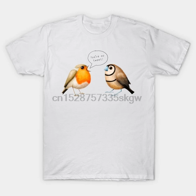 Men tshirt Short sleeve Women T-Shirt You're So Tweet Cute Birds T Shirt | Мужская одежда