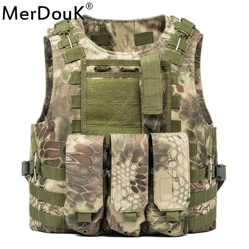 

Unloading Vest Tactical Molle Air soft Protection Plates Colette Soldier Combat Vest Army Military Three clip vests