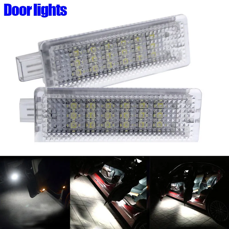 

1Pair Car Trunk LED Courtesy Lights 18 SMD Courtesy Door Puddle Footwell Boot Lamp for BMW CSL2017