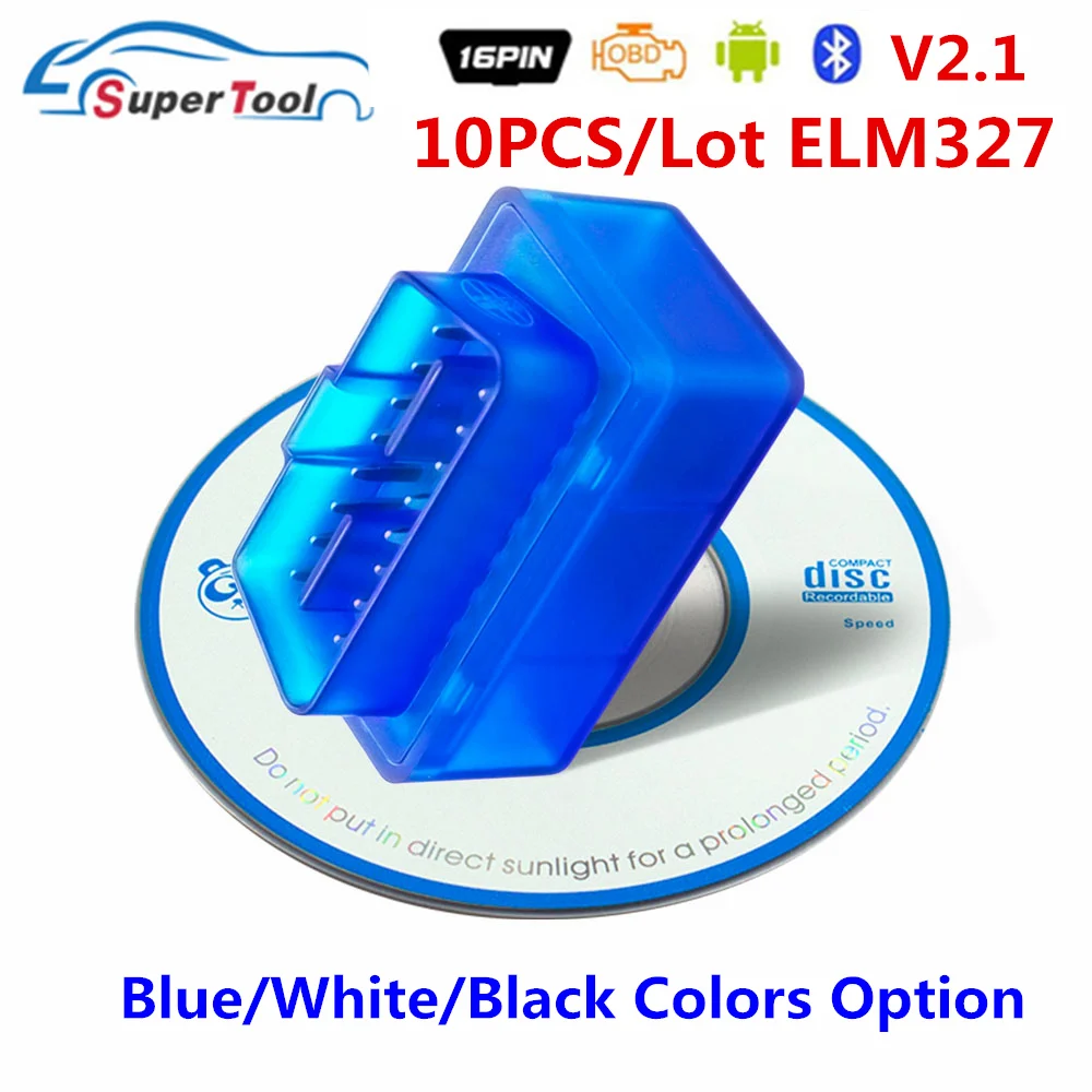 

10pcs/Lot OBD2 Cканер ELM 327 Bluetooth V2.1 OBD 2 ELM327 Bluetooth Auto Car Diagnostic Tool OBD2 ELM327 Car Scanner Code Reader