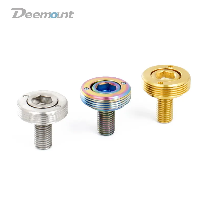 

Deemount 2Sets Titanium Alloy M8*15 Bicycle Hex Bolts For Square Pass Brompton Bottom Bracket W/ Dust Cap Gasket Bike Ti Parts