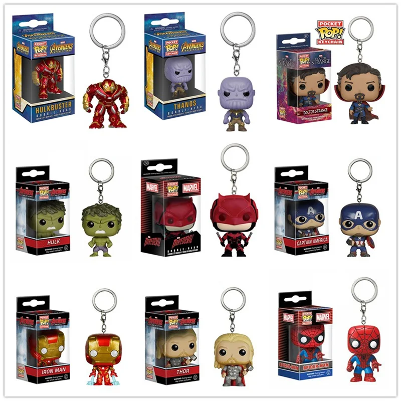 Funko pop Marvel Мстители США капитан Лига Справедливости dragon ball Z Grootted Вегета Брелок