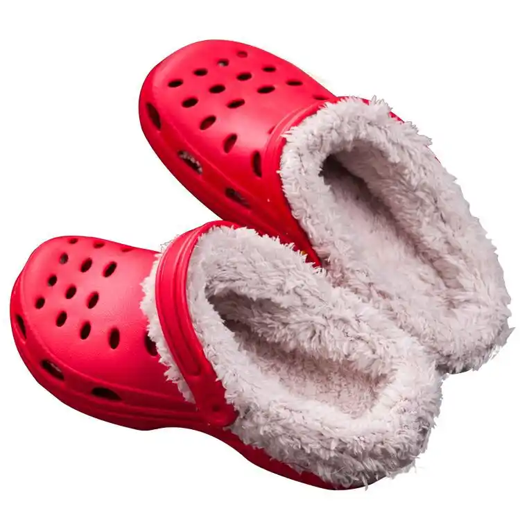 crocs fur lined slippers