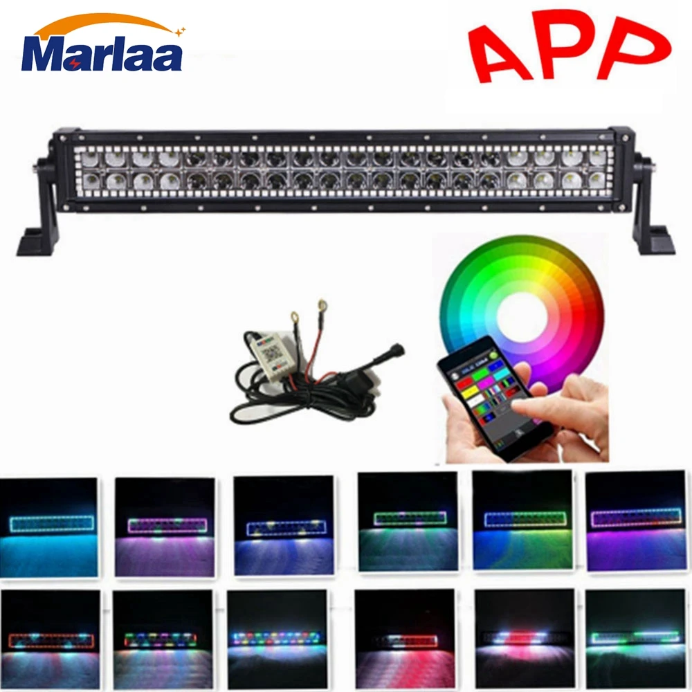 120 Вт 22 дюйма прямой светодиодный светильник комбинированный с Chaser RGB Halo