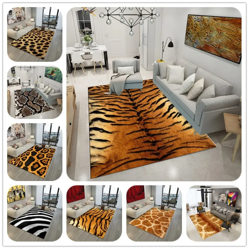 High quality Animal Fur pattern carpets For Living room coffee table Sfoa Decor Area rug and carpet Household large size Carpet